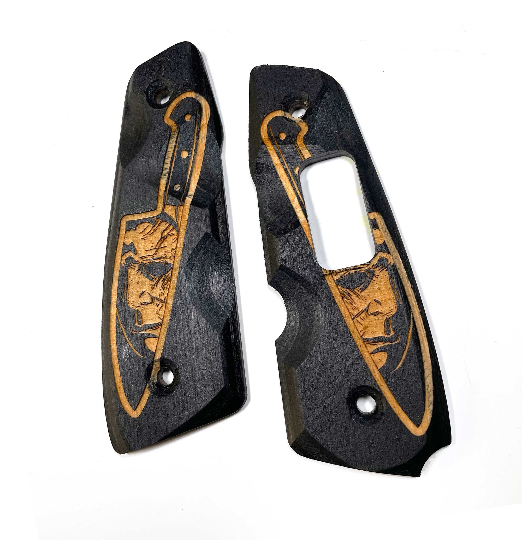 NEW BOB LONG INTIMIDATOR GRIP WITH LCD WINDOW "MYERS"(BLACK STAIN)