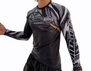 NEW! CK AMETHYST RASHGUARD KIDS GRAY GOLD