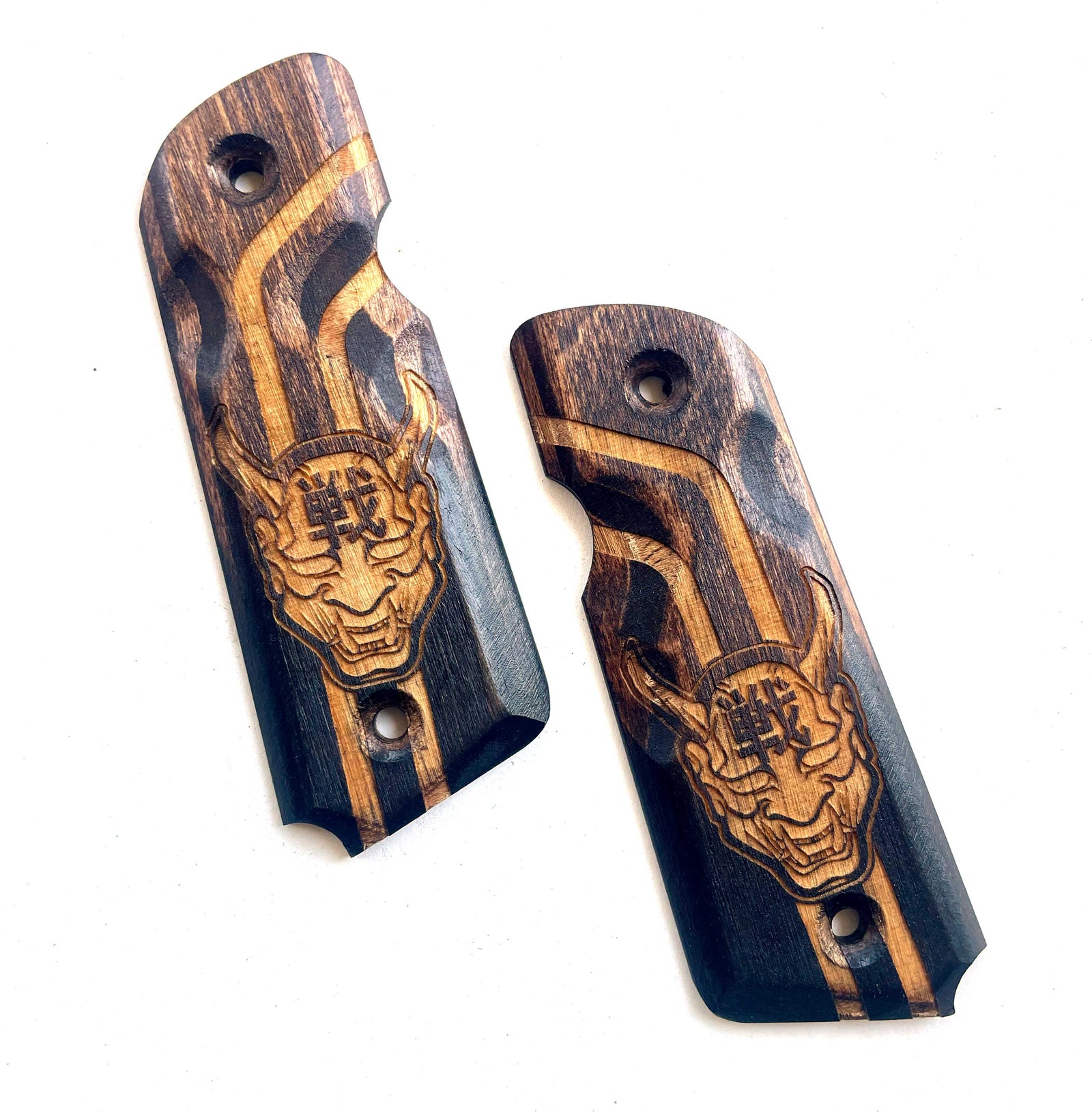 "ONI" 45-STYLE Grips MOCHA BLAST TO BLACK STAIN