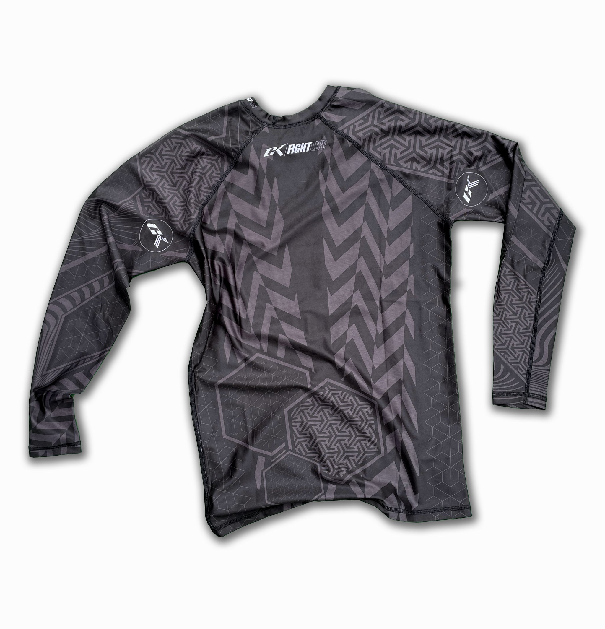 NEW 2023CK Vertigo Rash Guard - BLACK/GRAY - CK Fight Life