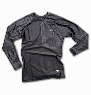 NEW 2023 CK Kids Vertigo Rash Guard - BLACK/GRAY