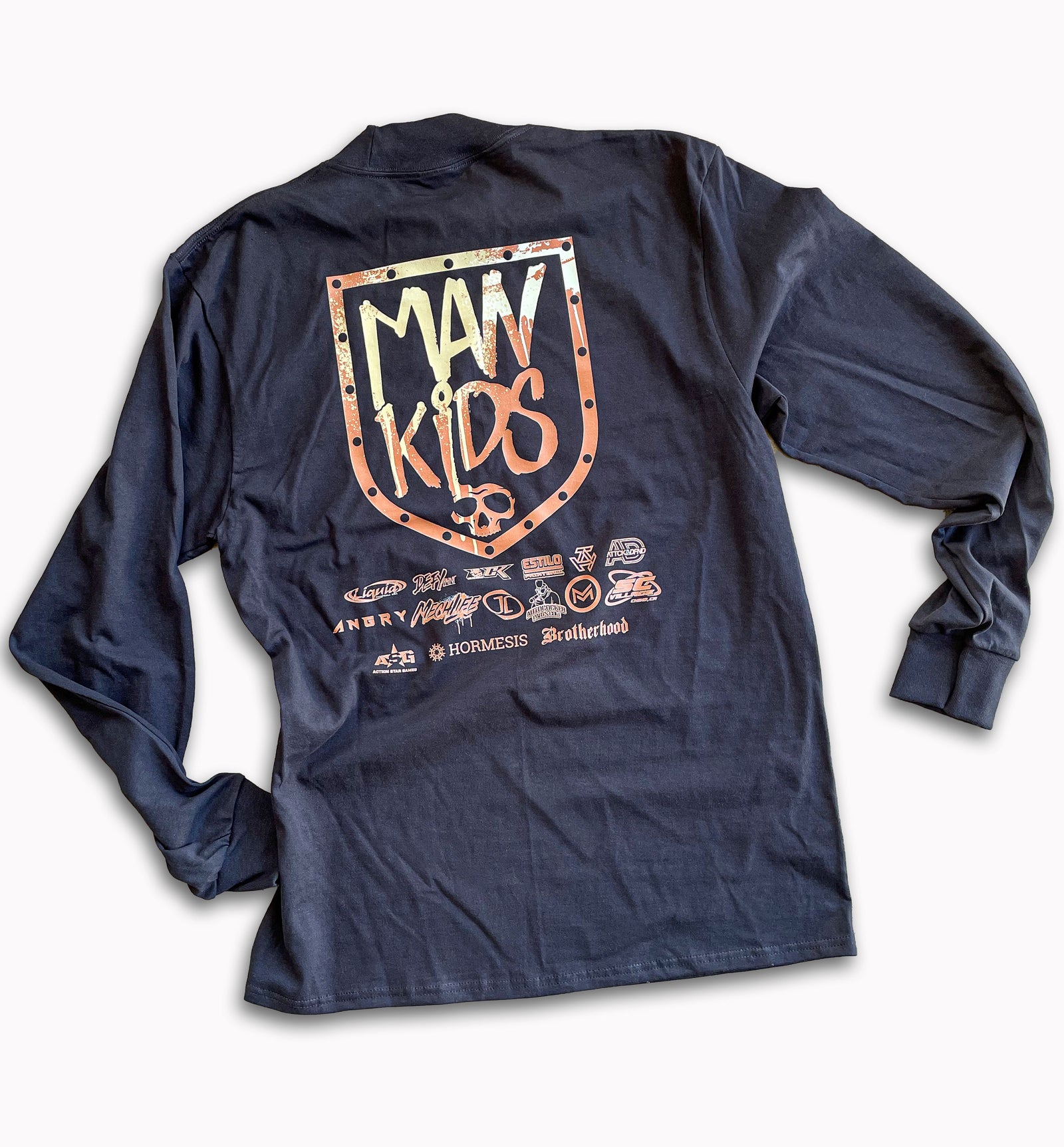 NEW 2024  MOCK TURTLE NECK LONG SLEEVE "MAN KIDS" RUST
