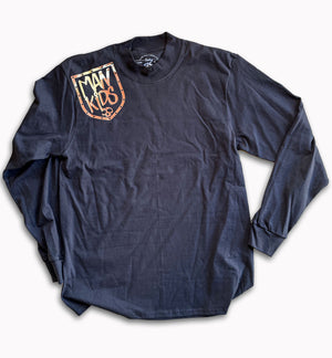 NEW 2024  MOCK TURTLE NECK LONG SLEEVE "MAN KIDS" RUST