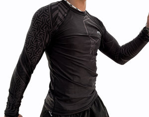 NEW 2023 CK Kids Vertigo Rash Guard - BLACK/GRAY