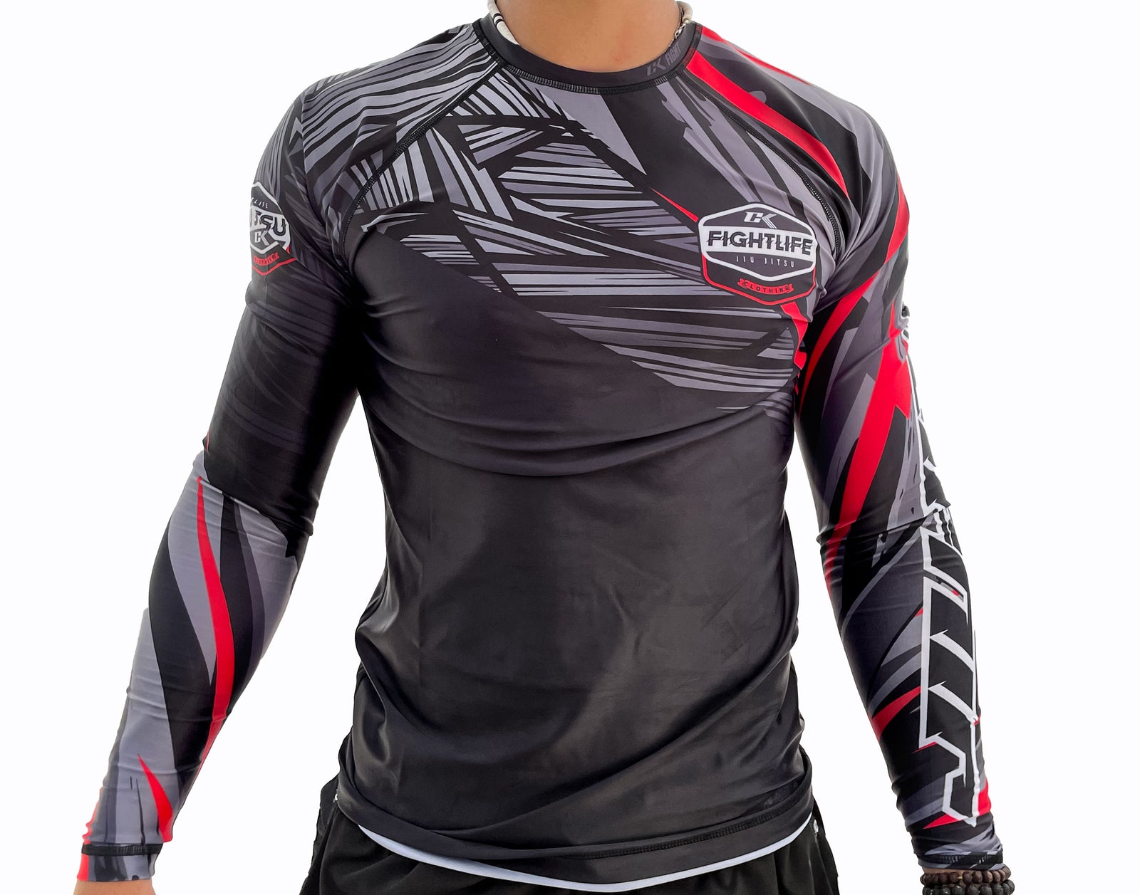 NEW! CK AMETHYST RASHGUARD ADULT BLACK RED