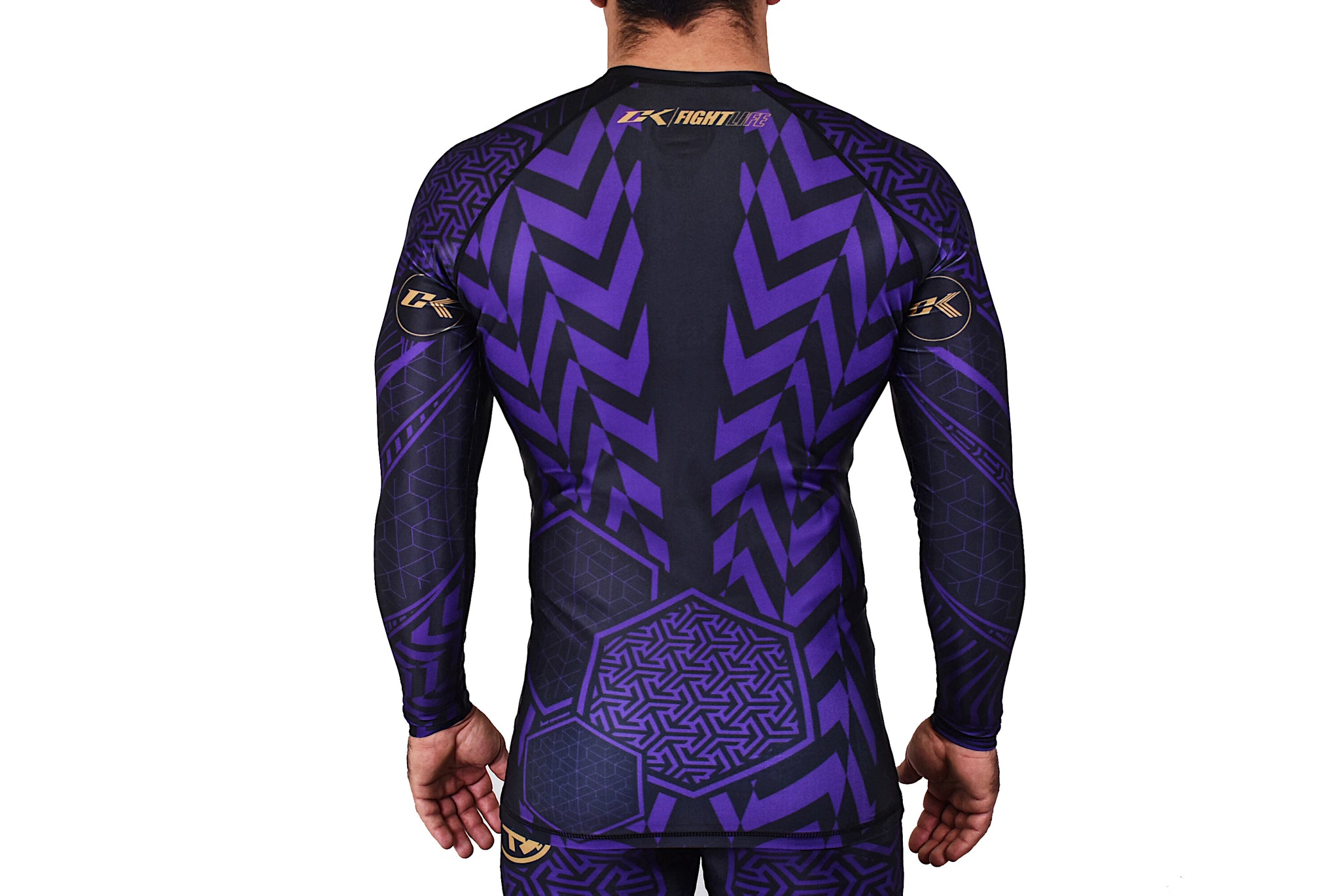 CK Vertigo Rash Guard - Purple - CK Fight Life