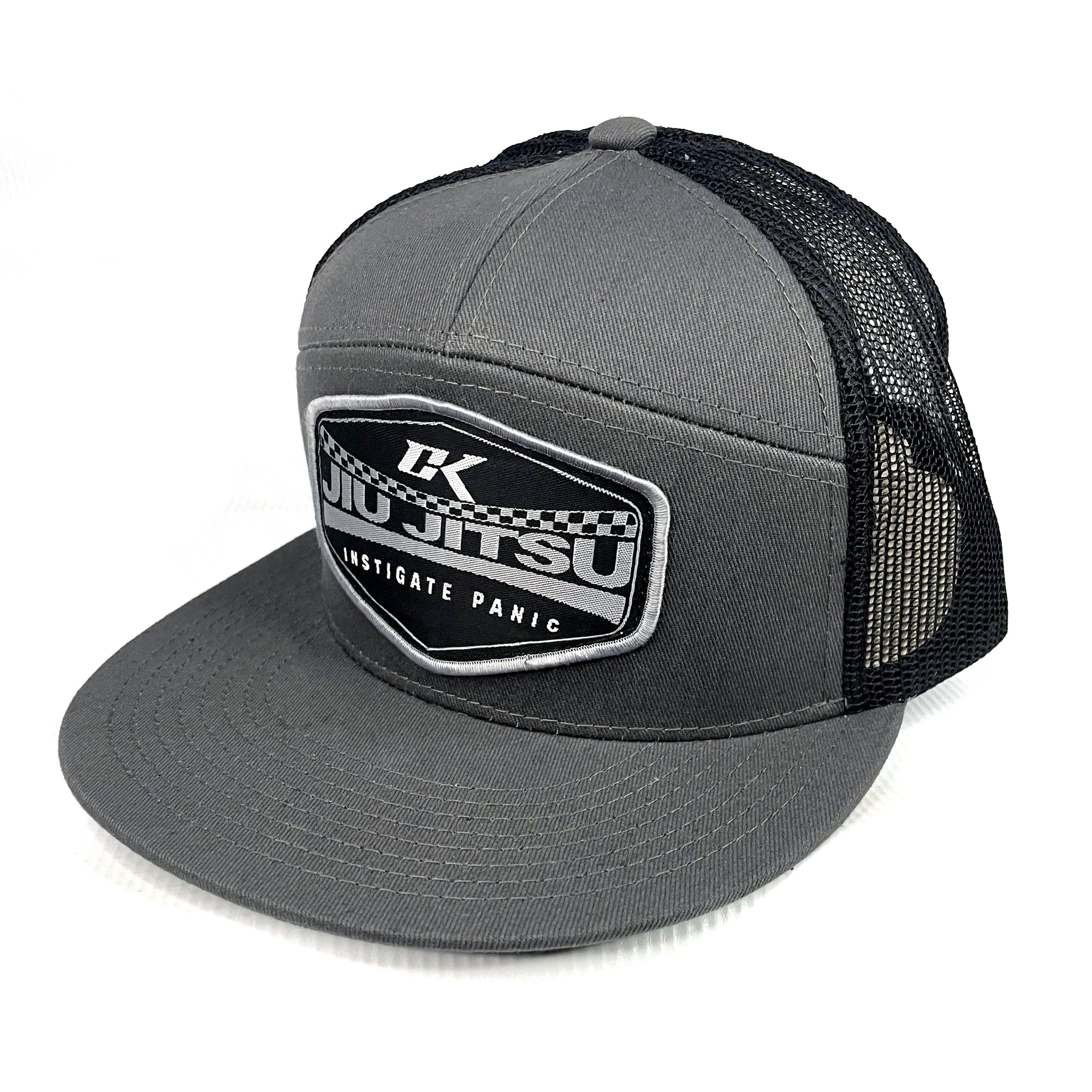 NEW CK FIGHTLIFE  7-PANEL CAP "BJJ INSTIGATE GRAY"