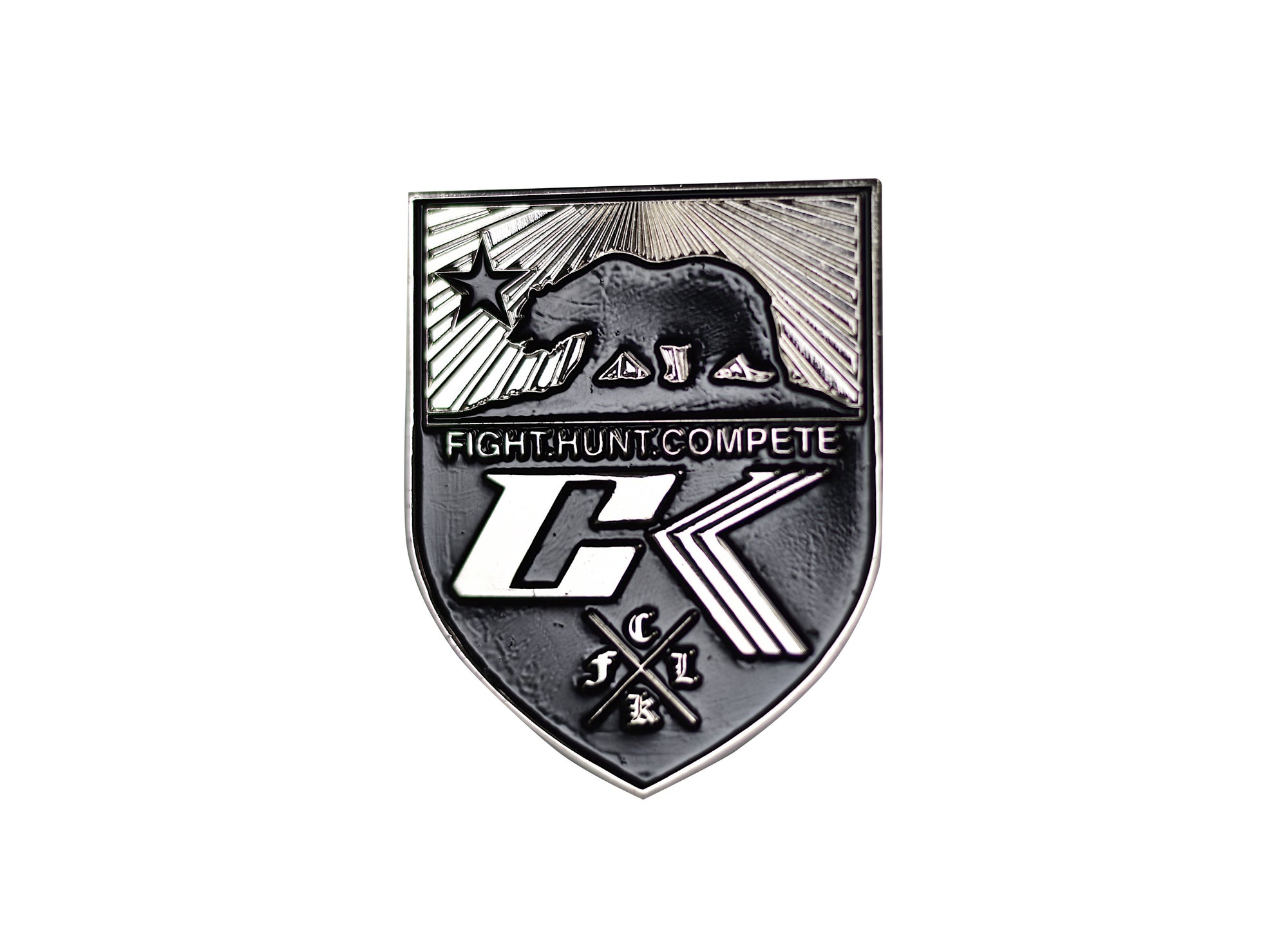 Fight Hunt Compete Pin