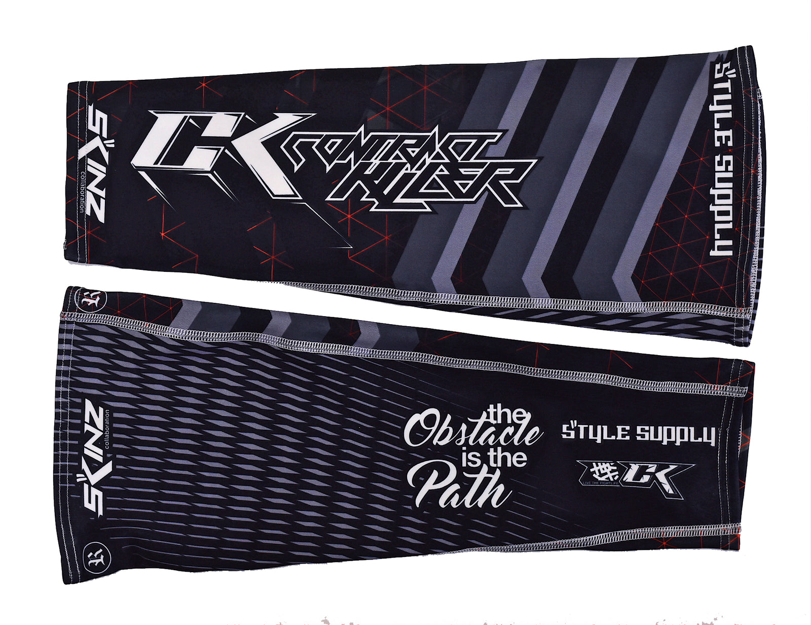 Contract Killer Paintball Elbow Guard Skinz - Static Red Design