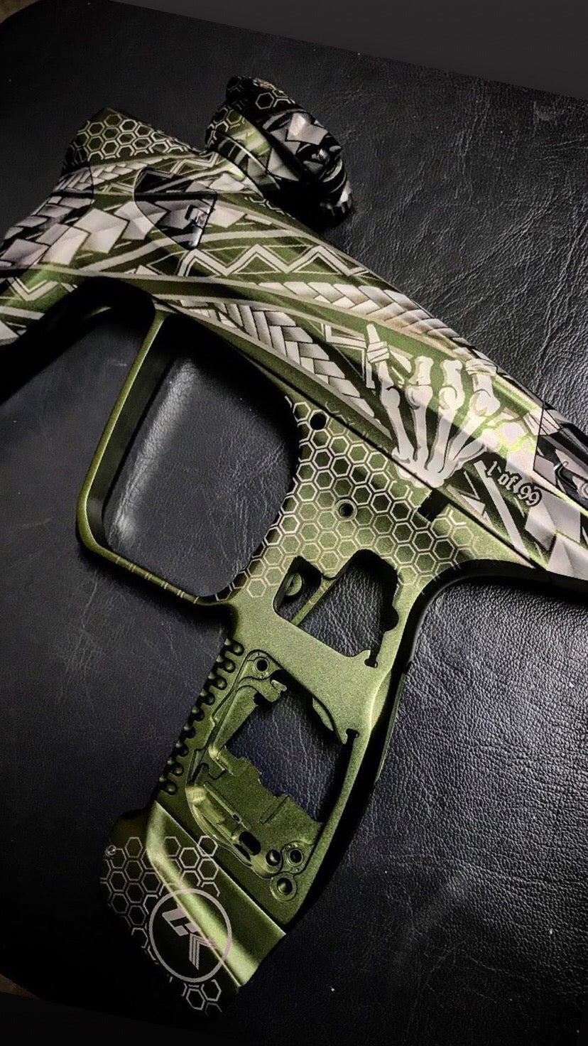 Tribal With Shaka Paintball Marker Design